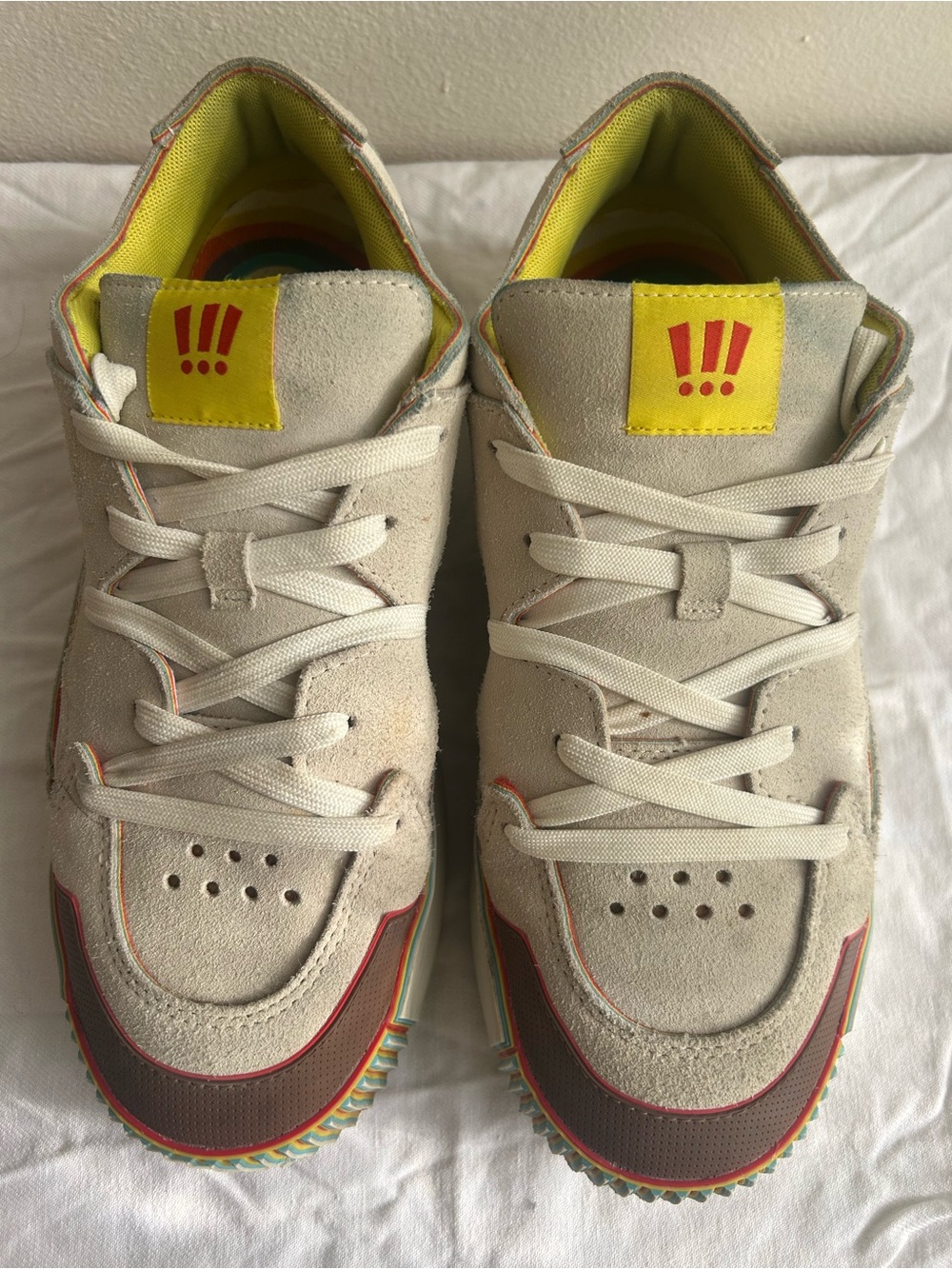 MSCHF x Jimmy Fallon Gobstomper Sneakers Beige Suede Rare US Men 11